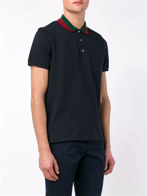 navy gucci polo|Gucci polo shirts for men.